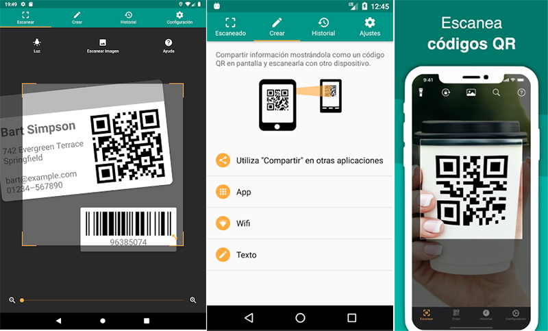 Lector de códigos QR y barras